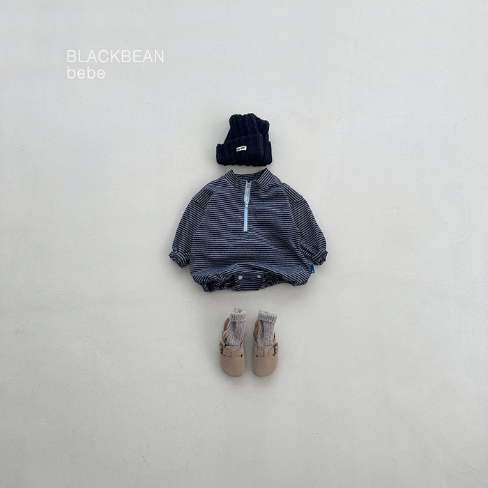 【26秋 】正韓 Blackbean | 週末俱樂部 微高領 條紋 包屁衣-細節圖3