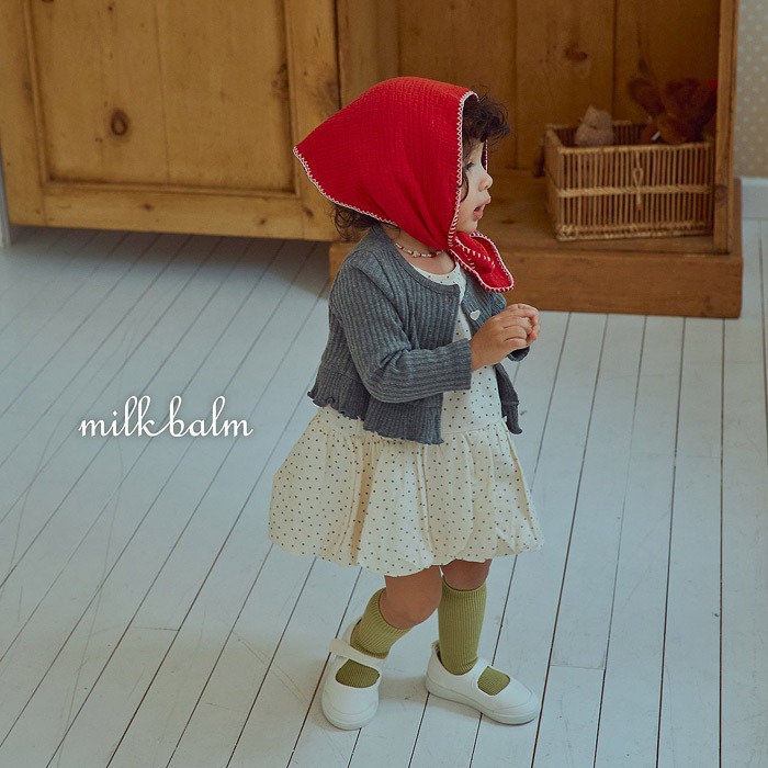 【26秋 】正韓 Milkbalm｜蘋果莊園  荷葉外套+背心 組合套裝-細節圖6
