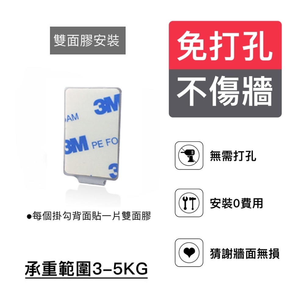 好貨 304不銹鋼掛鉤 免打孔掛勾 強力粘鈎 掛鉤 掛勾 掛鈎 歐文購物-細節圖5