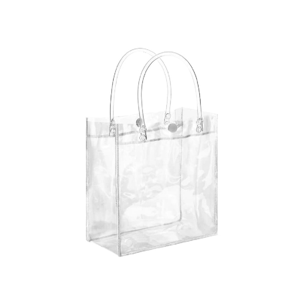 PVC透明手提袋 PVC手提袋 塑膠手提袋 透明手提袋 飲料提袋 透明手提包 PVC手提袋 手提袋 透明袋子 歐文購物-細節圖2