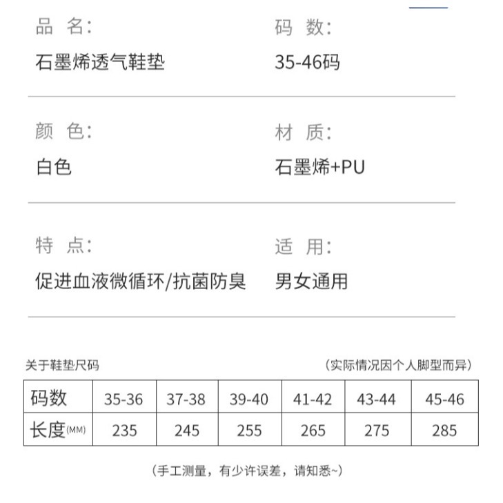 【誠意購物】石墨烯4D科技鞋墊 抗菌防臭 增高鞋墊透氣鞋墊軟鞋墊減震運動鞋墊 減壓足弓支撐久站鞋墊男女鞋墊-細節圖7