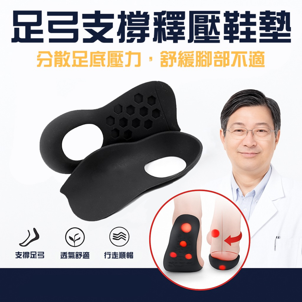 【誠意購物】日本足弓支撐釋壓鞋墊 足弓支撐美腿足弓鞋墊矯正鞋墊久站鞋墊扁平足鞋墊記憶鞋墊 減壓支撐男女生鞋墊-細節圖11