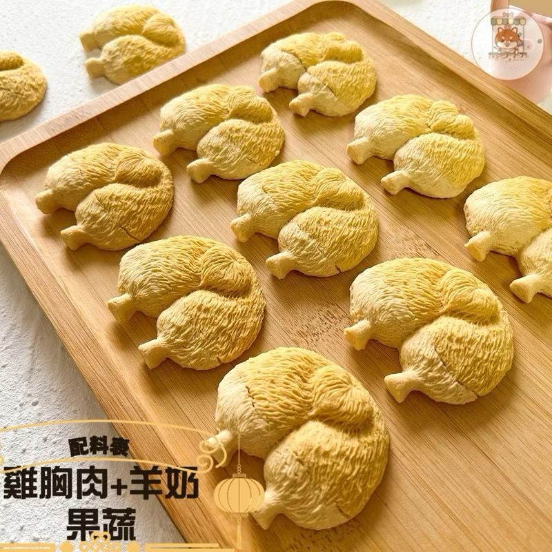 🐶萌寵食代🐱雞肉起司柯基屁屁股餅乾～💯純手工零添加狗狗🐶貓咪🐱零食～生日裝飾擺盤配餐-細節圖4