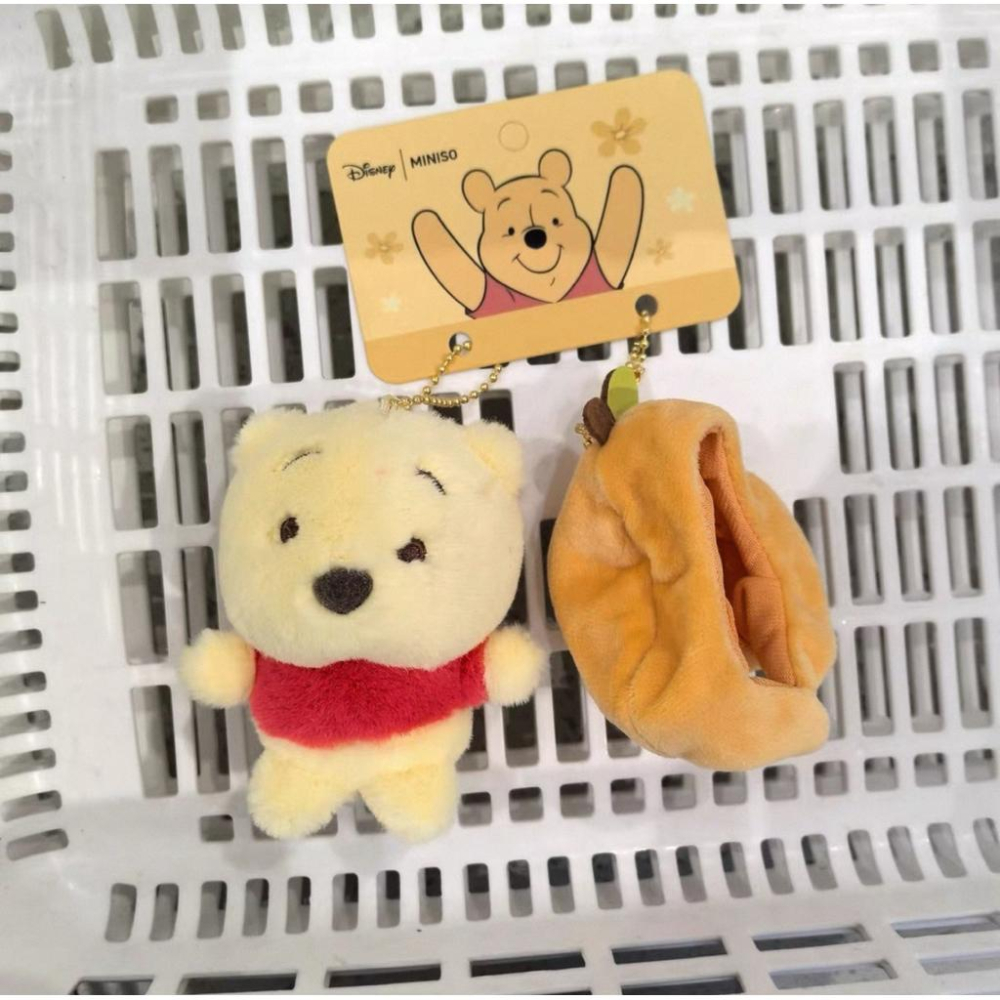 【沁的娃娃屋】❤️台灣出貨❤️Miniso名創優品 可拆の頭套史迪奇&熊抱哥&維尼娃娃吊飾 擺飾 交換禮物 生日禮物-細節圖4