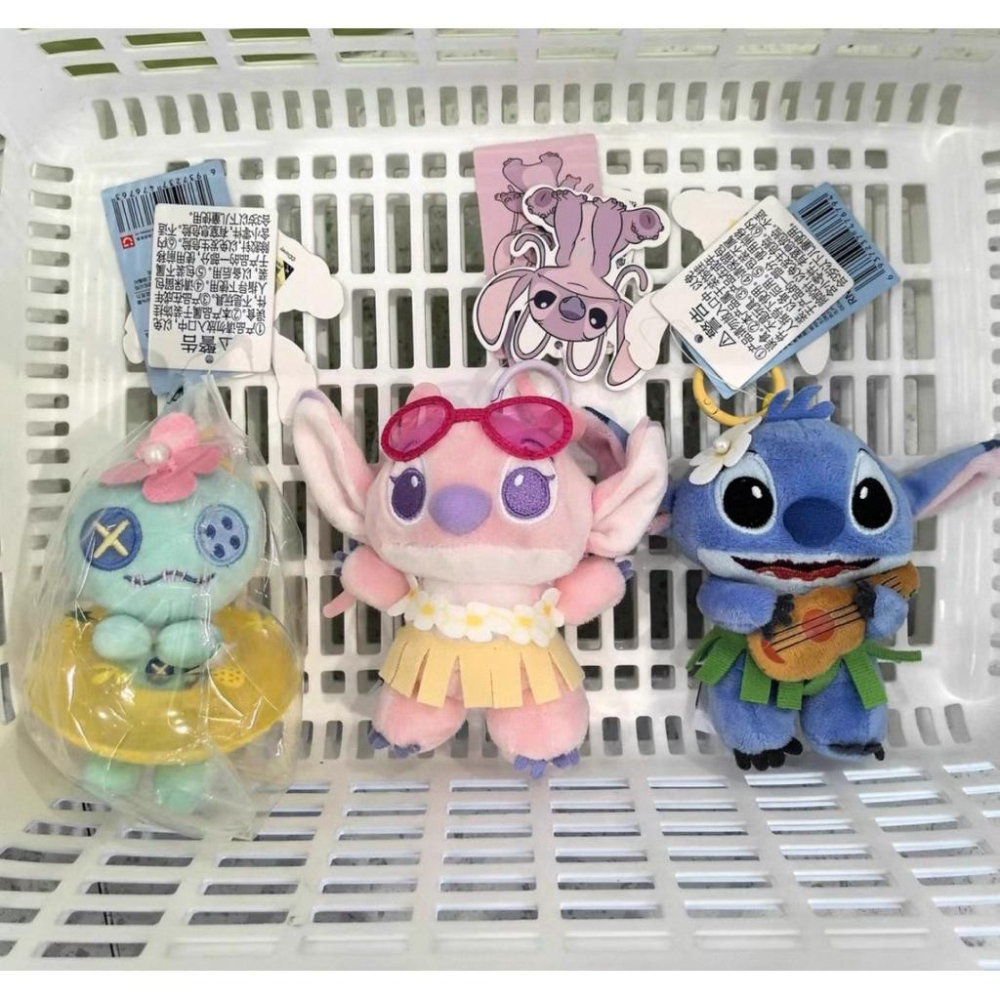 【沁的娃娃屋】❤️台灣出貨❤️Miniso名創優品 夏威夷泳圈史迪奇&醜丫頭&安琪拉娃娃吊飾 擺飾 交換禮物 生日禮物-細節圖2