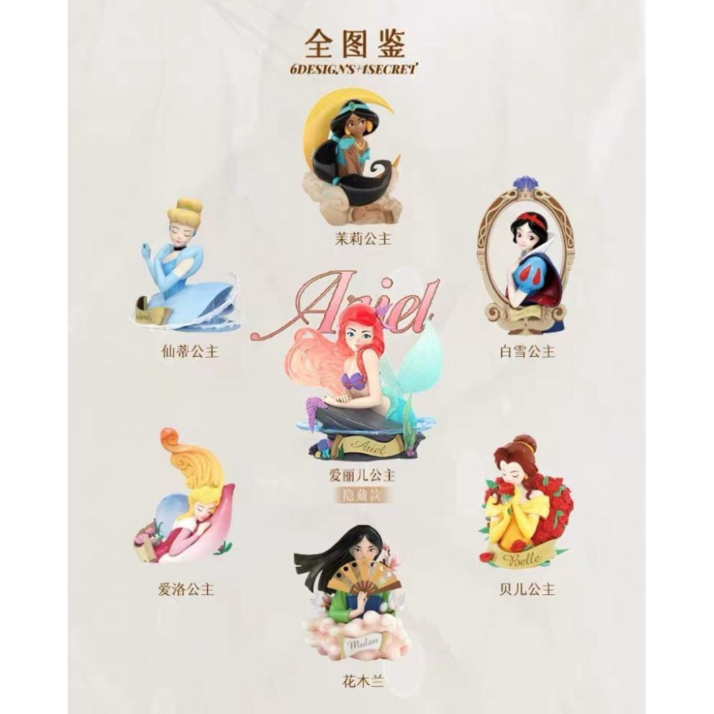 【沁的娃娃屋】❤️台灣出貨❤️52TOYS迪士尼公主藝術藝畫盲盒公仔 盲盒 盒玩 公仔 玩具 禮物 擺飾-細節圖3