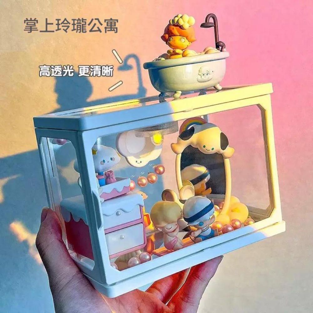 【沁的娃娃屋】❤️台灣出貨❤️床頭櫃超適合放的公仔櫃😍公仔盲盒玻璃收納櫃 防塵收納盒 盒玩 盲抽 盲盒 公仔 玩具-細節圖2