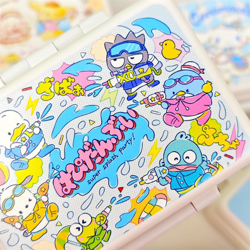 【沁的娃娃屋】❤️台灣出貨❤️九格卡通藥盒 飾品盒 山姆企鵝 漢頓 大耳狗 布丁狗 庫洛米 美樂蒂 拉拉熊 生日禮物-細節圖5