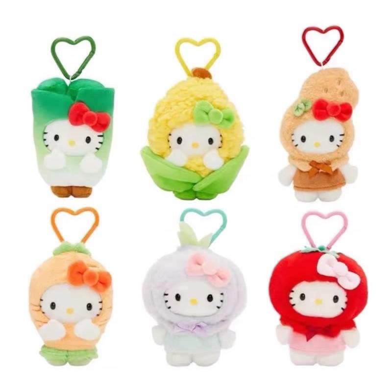 【沁的娃娃屋】❤️台灣出貨❤棉花質感蔬菜HelloKitty娃娃吊飾 番茄 花生  大蔥 玉米 洋蔥 胡蘿蔔 生日禮物-細節圖5