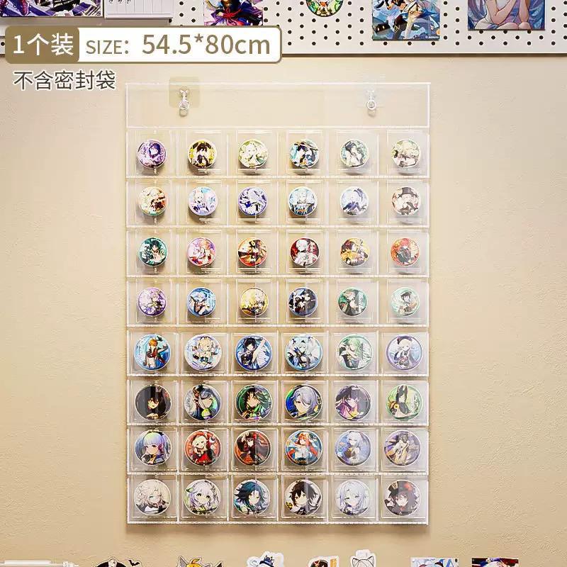 【沁的娃娃屋】❤️台灣出貨❤️附掛勾✨48格徽章&卡牌牆面收納保護袋 牆上展示架 防氧化防塵 交換禮物 生日禮物-細節圖5