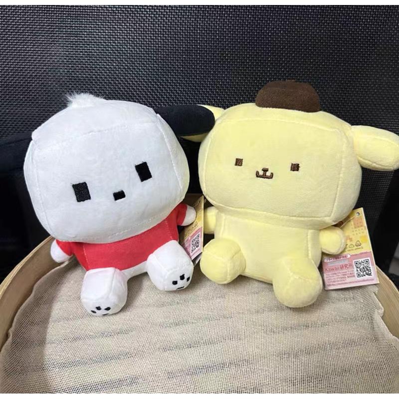 【沁的娃娃屋】❤️台灣出貨❤️三麗鷗方塊臉娃娃 擺飾 帕恰狗 布丁狗 漢頓 搞怪可愛 交換禮物 生日禮物-細節圖4