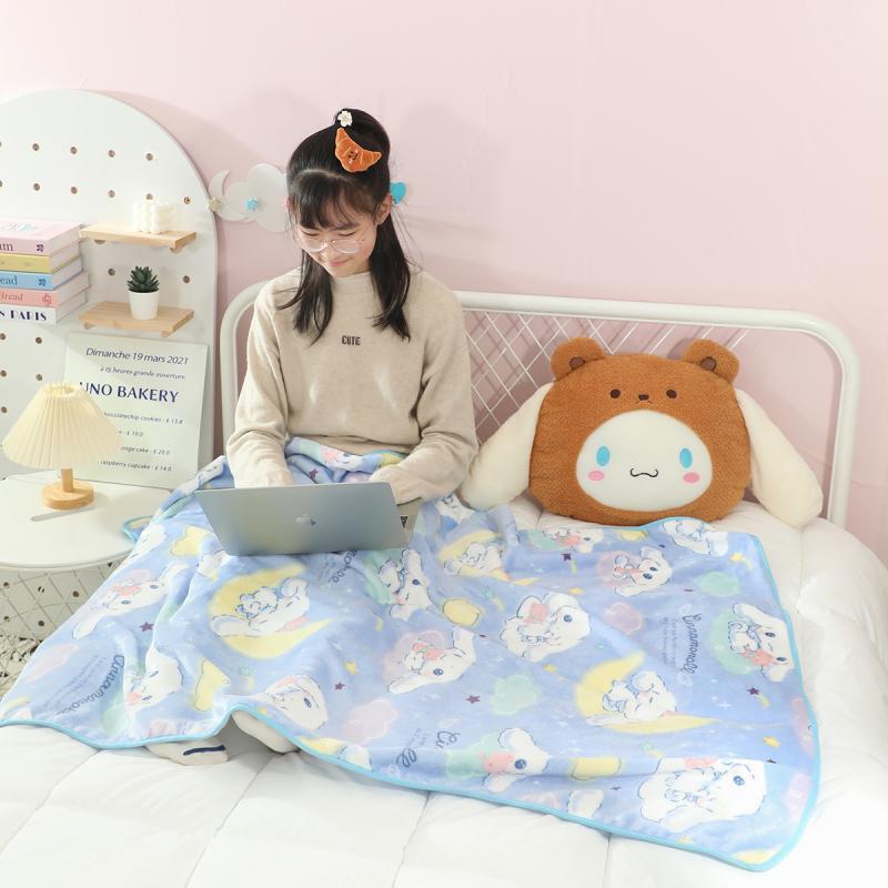 【沁的娃娃屋】❤️台灣出貨❤️三麗鷗變裝抱枕+毛毯二合一 大毯子 大耳狗 帕恰狗 庫洛米 美樂蒂 布丁狗 KT 漢頓-細節圖3