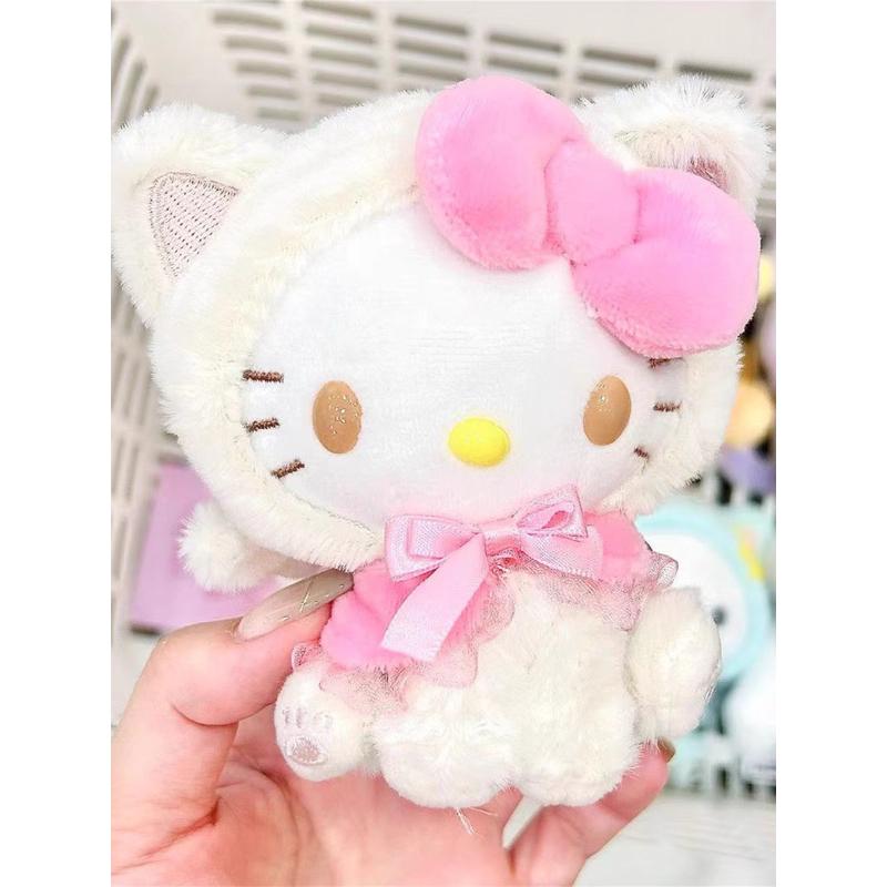 【沁的娃娃屋】❤️台灣出貨❤️三麗鷗坐姿貓咪娃娃吊飾 擺飾 大耳狗 帕恰狗 庫洛米 美樂蒂 布丁狗 HelloKitty-細節圖4