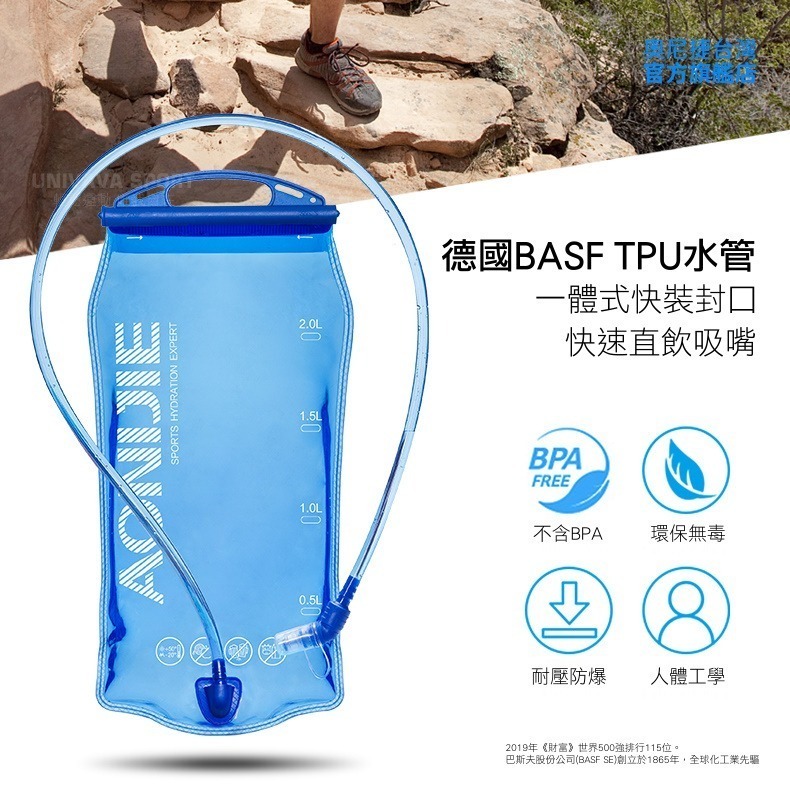 AONIJIE奧尼捷 專業運動水袋 【台灣官方旗艦店】1.5/2/3L吸管式 軟水袋 越野 路跑 馬拉松 登山 背包水袋-細節圖2