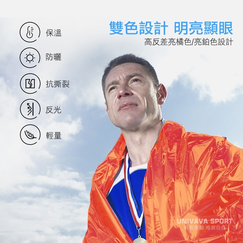 AONIJIE奧尼捷 戶外專業保暖急救毯 【台灣官方旗艦店】130x210cm 求生毯 保溫毯 保暖毯 鋁箔毯 野外求生-細節圖2