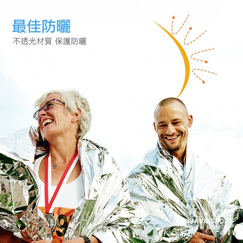 AONIJIE奧尼捷 戶外專業保暖急救毯 【台灣官方旗艦店】130x210cm 求生毯 保溫毯 保暖毯 鋁箔毯 野外求生-細節圖4