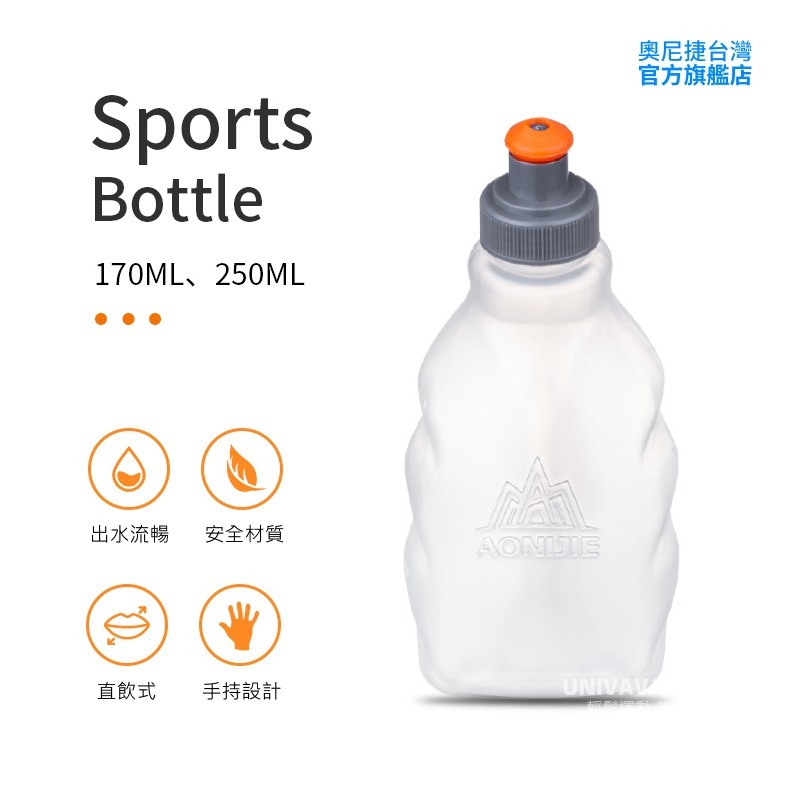 AONIJIE奧尼捷 勁速運動水壺 【台灣官方旗艦店】250ml BPA Free 輕量咬嘴式 路跑 馬拉松 水袋 水瓶-細節圖2