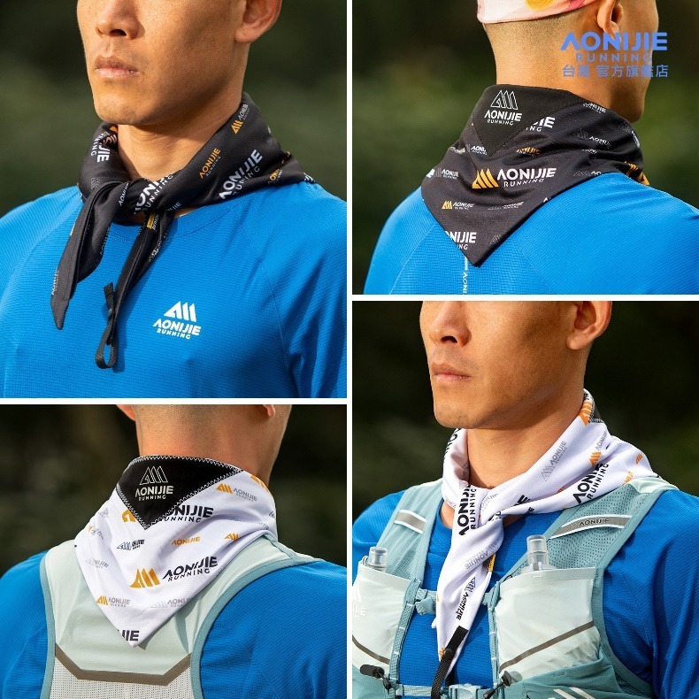 AONIJIE奧尼捷 戶外運動冰領巾 【台灣官方旗艦店】 防曬降溫神器 跑步 越野冰圍脖 涼感運動冰巾 涼感巾 脖子涼巾-細節圖8