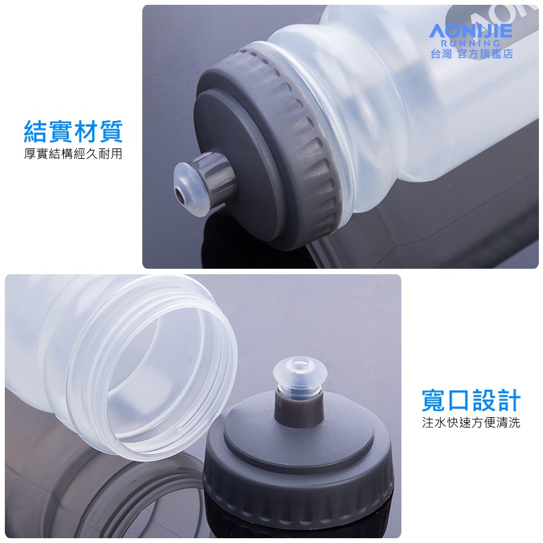 AONIJIE奧尼捷 專業運動水壺 【台灣官方旗艦店】600ml BPA Free 超輕量咬嘴式 路跑 馬拉松 運動水瓶-細節圖6