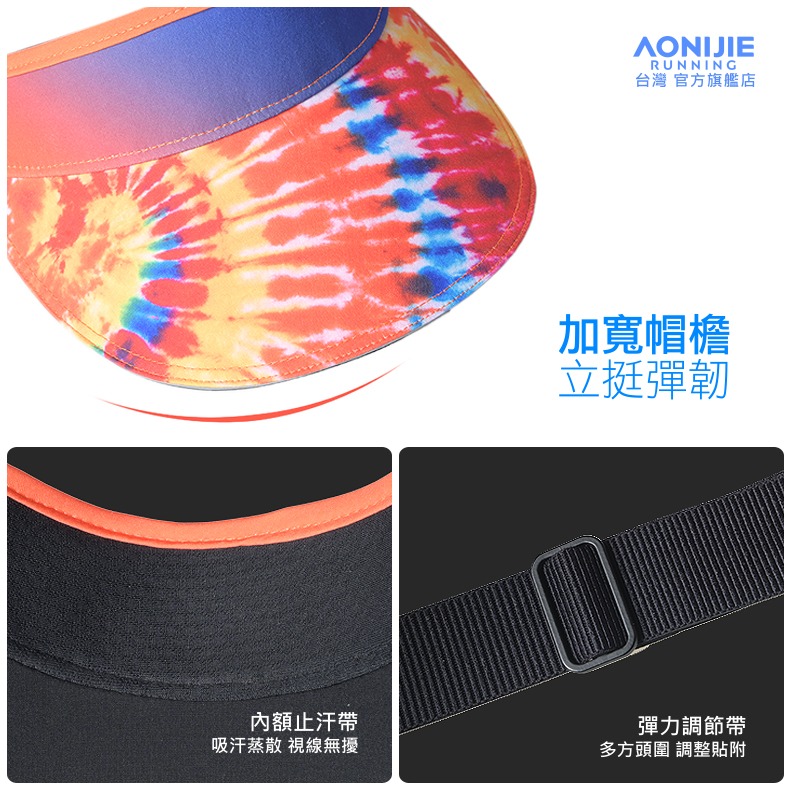 AONIJIE奧尼捷 FS戶外運動空頂帽 【台灣官方旗艦店】 遮陽帽 運動帽 路跑帽 無頂帽 中空帽 慢跑帽 高爾夫球帽-細節圖8