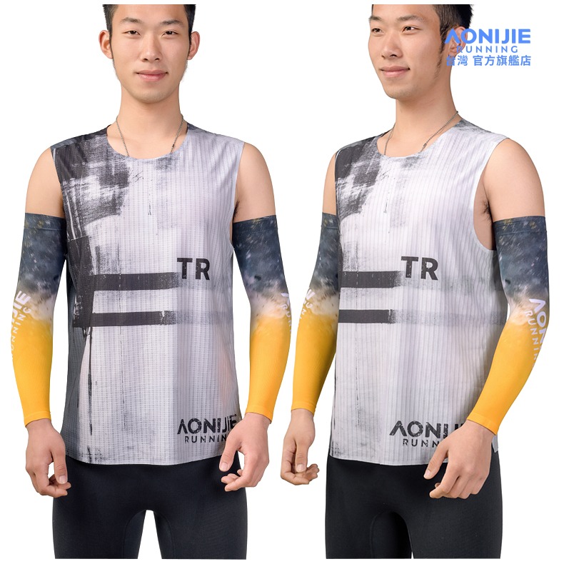AONIJIE奧尼捷 幻影機能防曬袖套 【台灣官方旗艦店】抗UV UPF50 運動袖套 機車自行車袖套 冰袖 跑步 越野-細節圖8