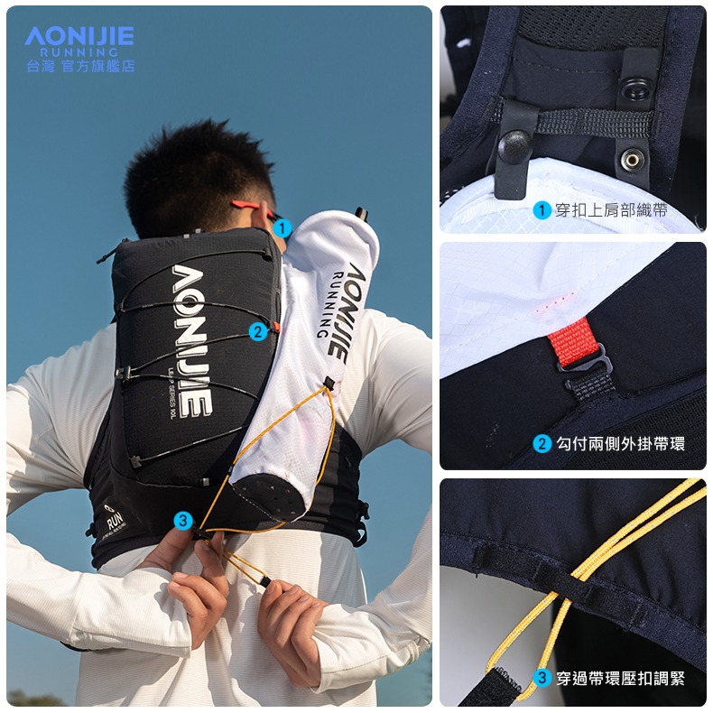 AONIJIE奧尼捷 FA登山杖外掛收納袋 【台灣官方旗艦店】 登山杖包 背包外掛袋 越野登山背包手杖外掛袋 野跑杖包-細節圖7