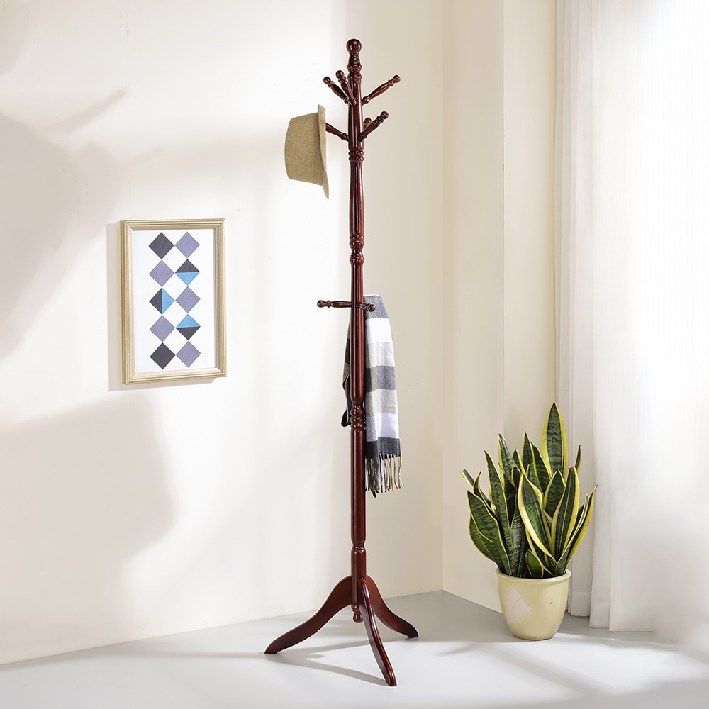 【AAA】實木多勾衣帽架 - 3色可選-規格圖1