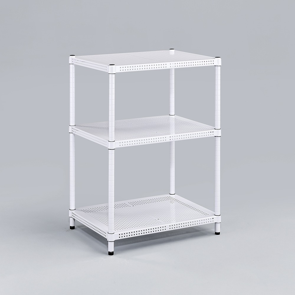 【AAA】耐重沖孔式三層烤漆置物架 - 60x45x90cm (2色可選)-規格圖1