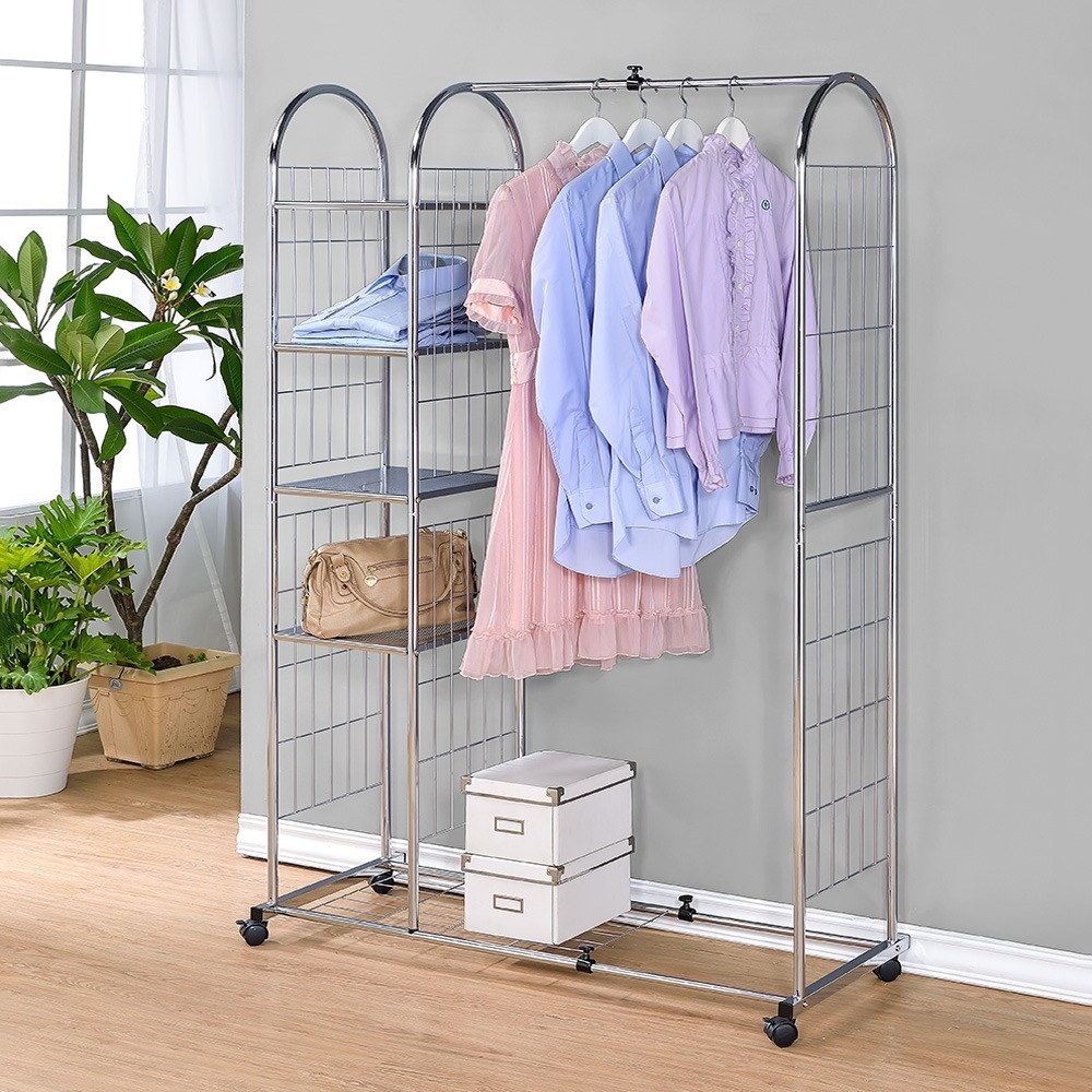 【AAA】拱型伸縮四層鐵板吊衣架-細節圖2