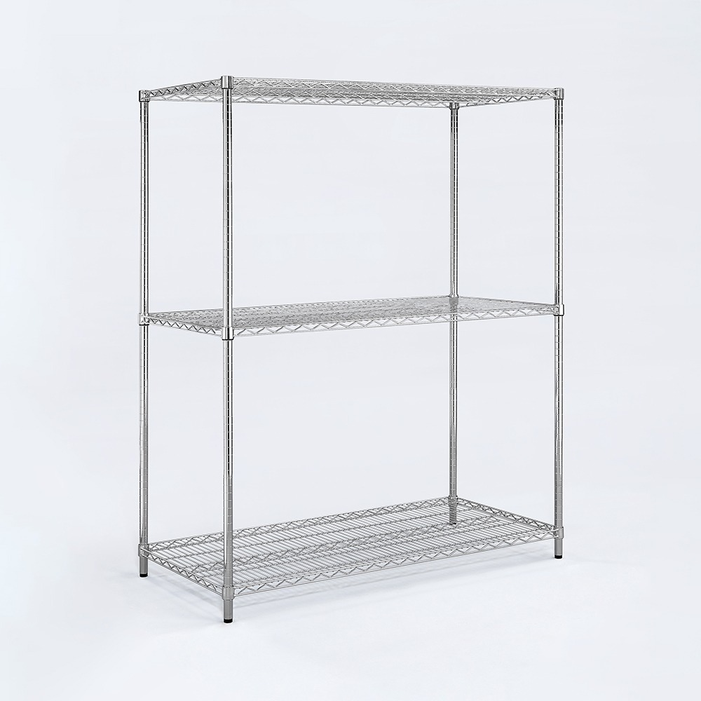 【AAA】耐重鐵力士 超重型三層電鍍置物架 - 90x45x120cm (鉻色)-細節圖2