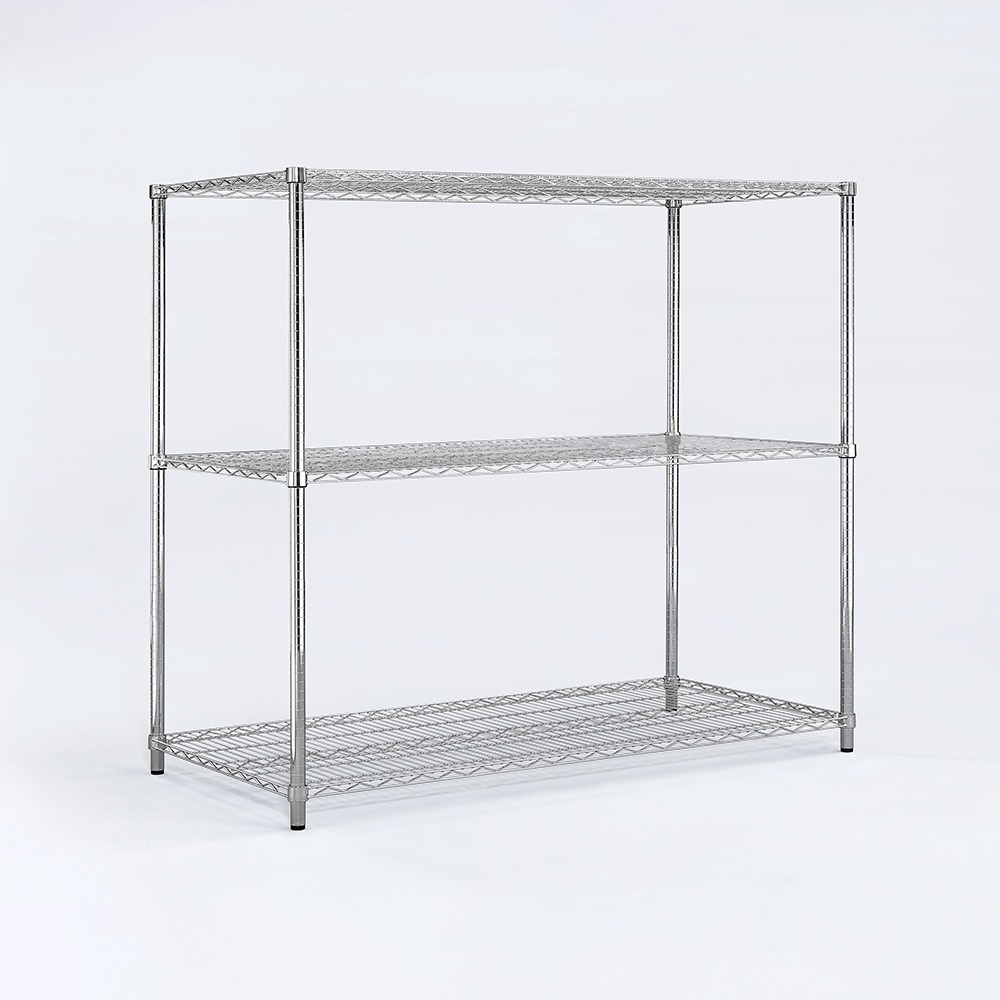 【AAA】耐重鐵力士 超重型三層電鍍置物架 - 120x45x120cm (鉻色)-細節圖2