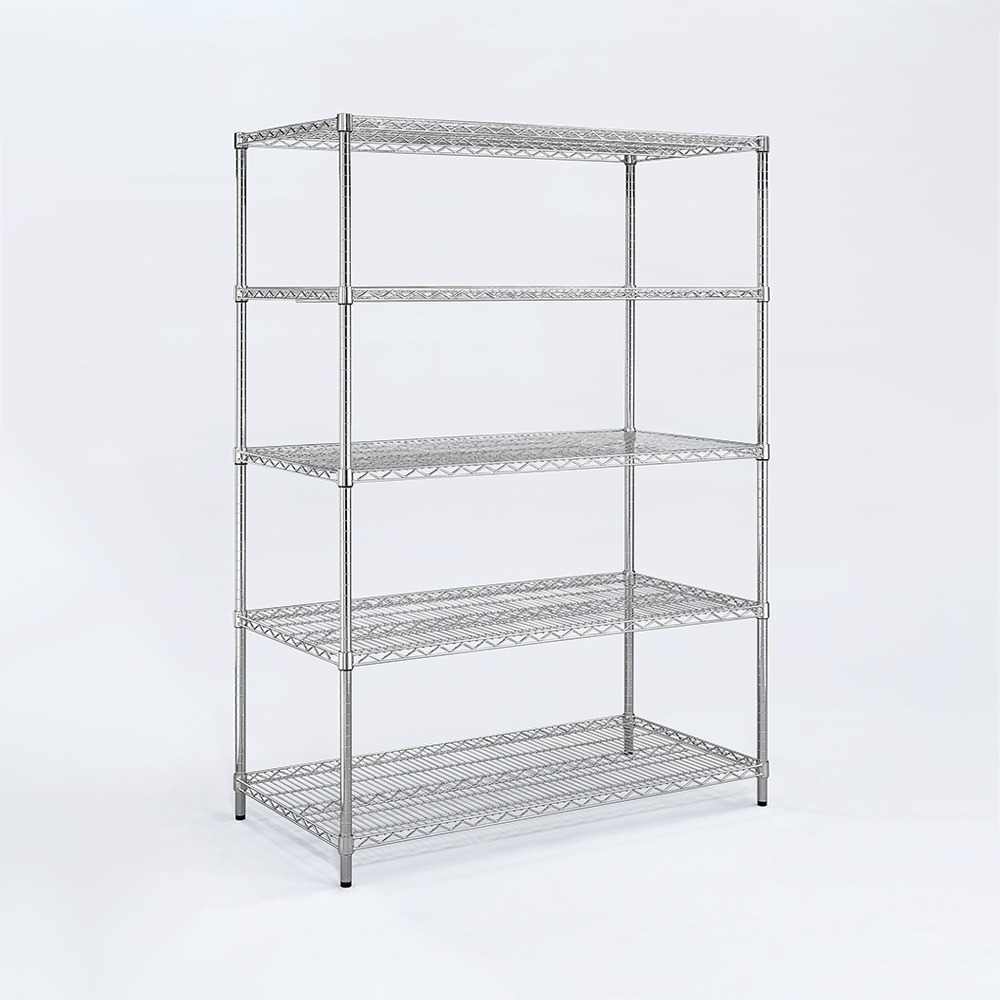 【AAA】耐重鐵力士 超重型五層電鍍置物架 - 120x45x150cm (鉻色)-細節圖2