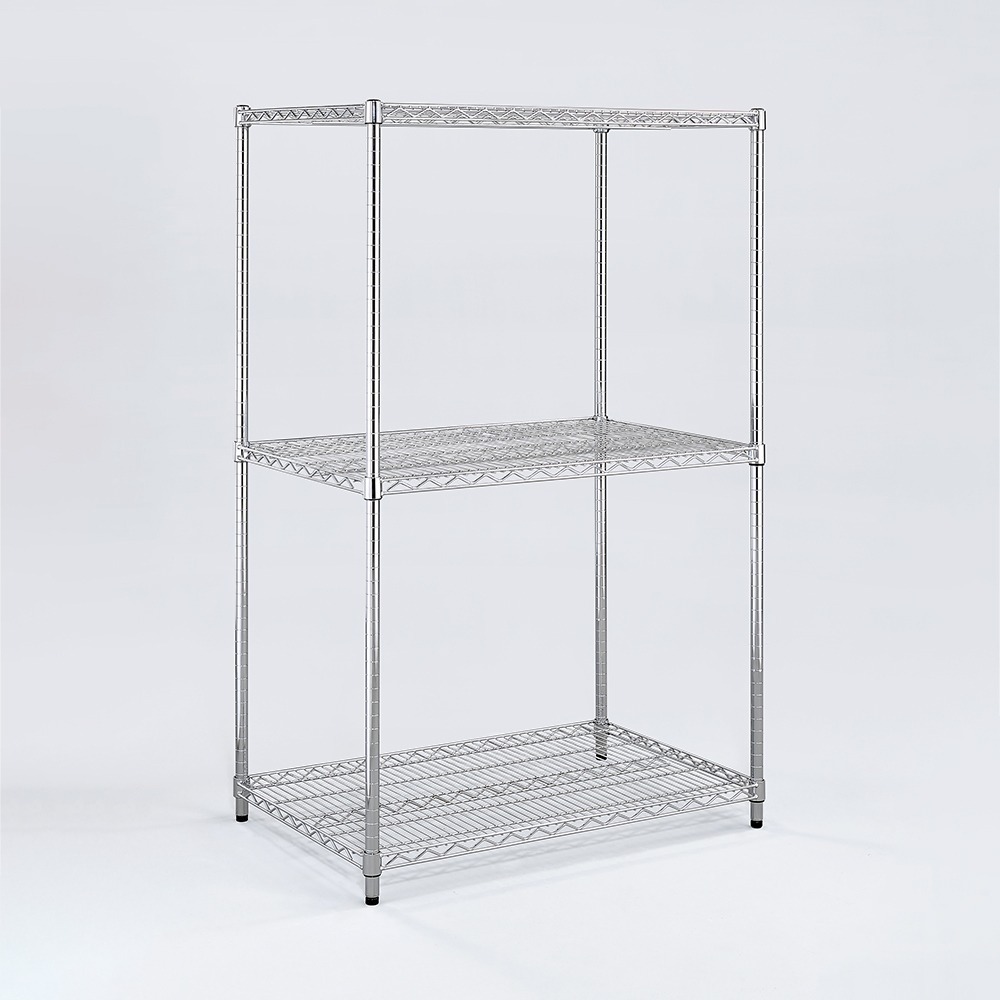 【AAA】耐重鐵力士 超重型三層電鍍置物架 - 90x60x150cm (鉻色)-細節圖2