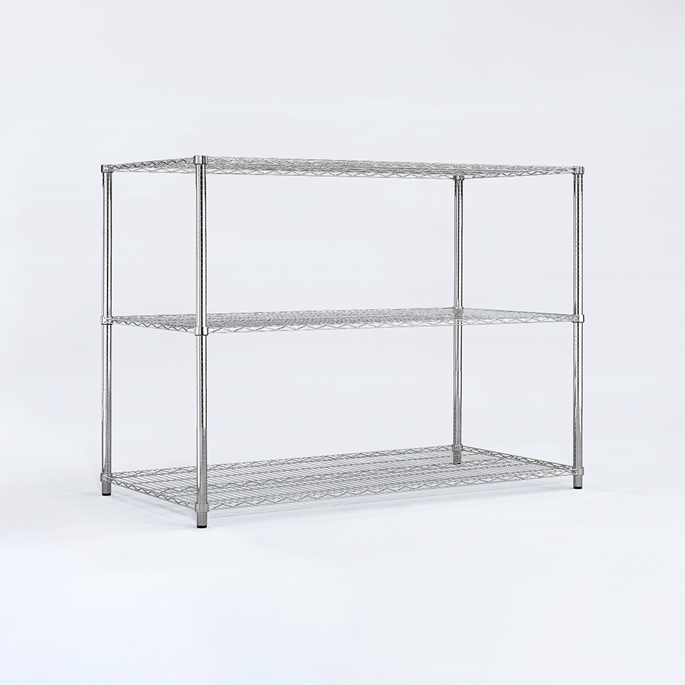 【AAA】耐重鐵力士 超重型三層電鍍置物架 - 120x60x90cm (鉻色)-細節圖2
