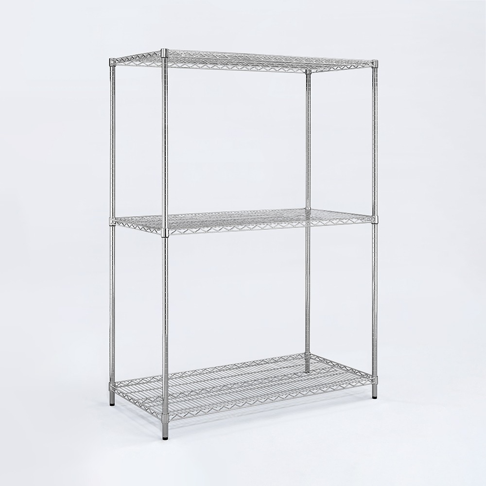 【AAA】耐重鐵力士 超重型三層電鍍置物架 - 120x60x150cm (鉻色)-細節圖2