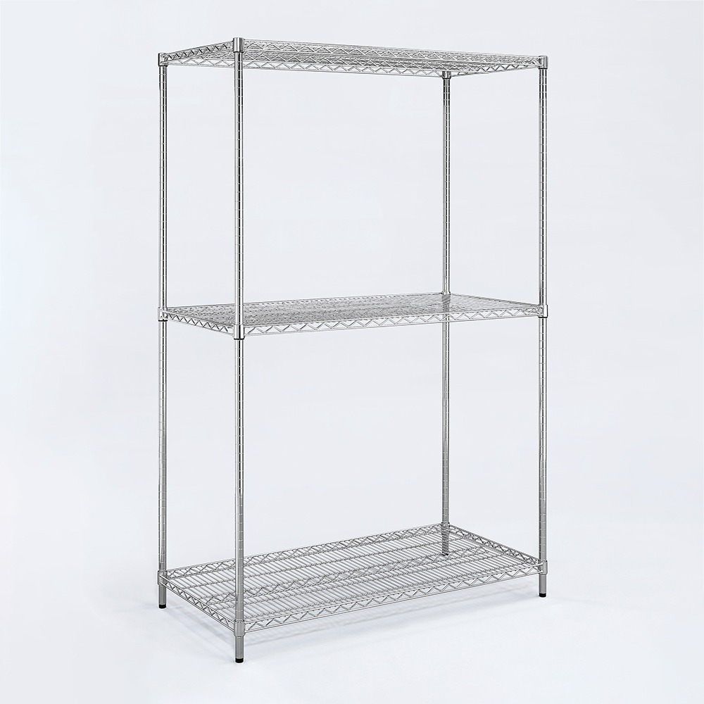 【AAA】耐重鐵力士 超重型三層電鍍置物架 - 120x60x180cm (鉻色)-細節圖2