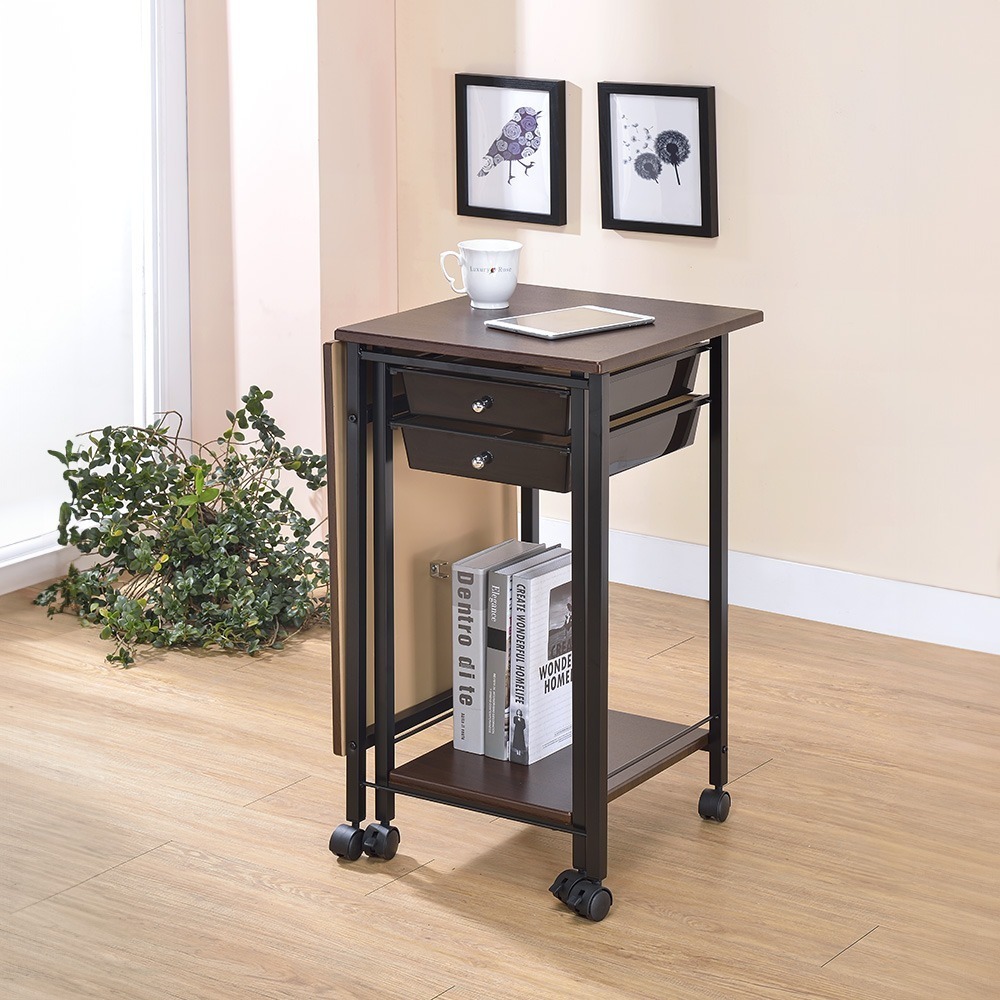 【AAA】兩抽移動式折疊桌 - 2色可選-規格圖1