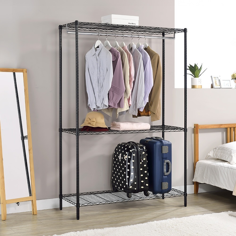 【AAA】三層單桿衣櫥架 - 120x45x180cm (2色可選)-規格圖1