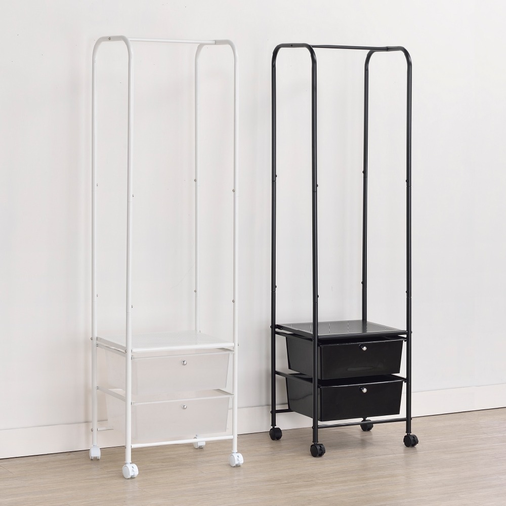 【AAA】活動式雙抽掛衣架 - 2色可選-細節圖2