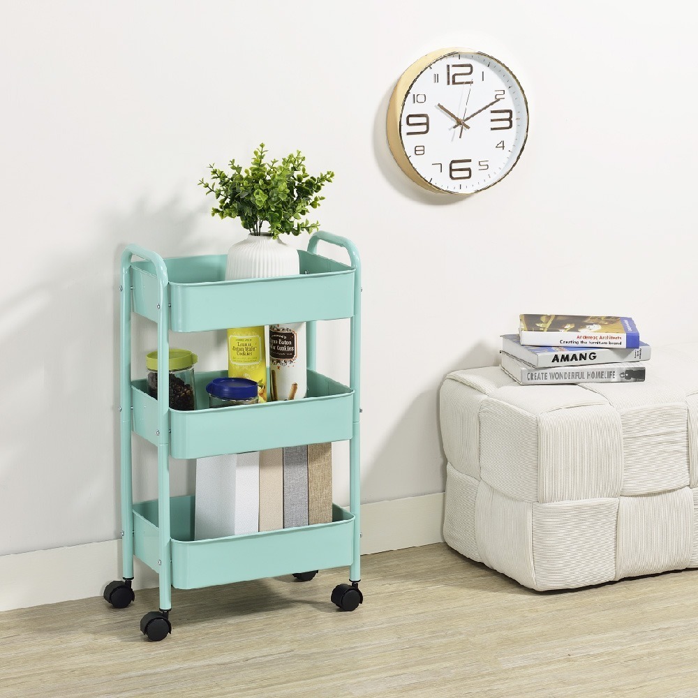 【AAA】超輕巧三層置物收納車 - 5色可選-細節圖2