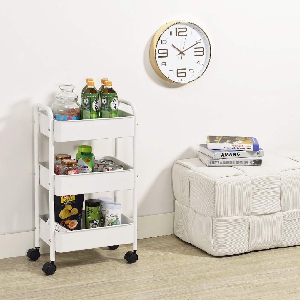 【AAA】超輕巧三層置物收納車 - 5色可選-細節圖4