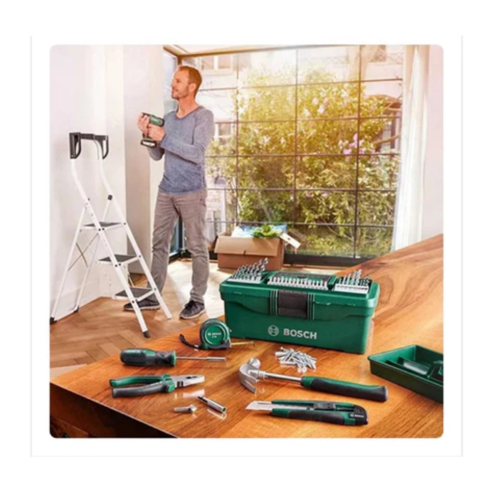 【松駿小舖】含稅 BOSCH 73件多功能手工具組 2607011660 工具箱 鑽尾 起子頭 鐵鎚 捲尺 美工刀-細節圖4