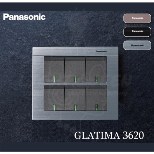 『燈后』附發票 Panasonic 國際牌 GLATIMA 系列 WTGF5652H 輕觸型螢光六切開關 (單切3路共用