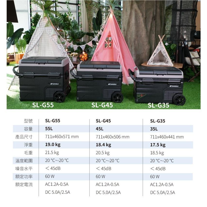 【免運】 SANSUI 山水 雙槽雙溫控行動冰箱 雙門蓋 LG壓縮機 車用冰箱 車載冰箱露營冰箱 🎉送多功能戶外推車-細節圖9