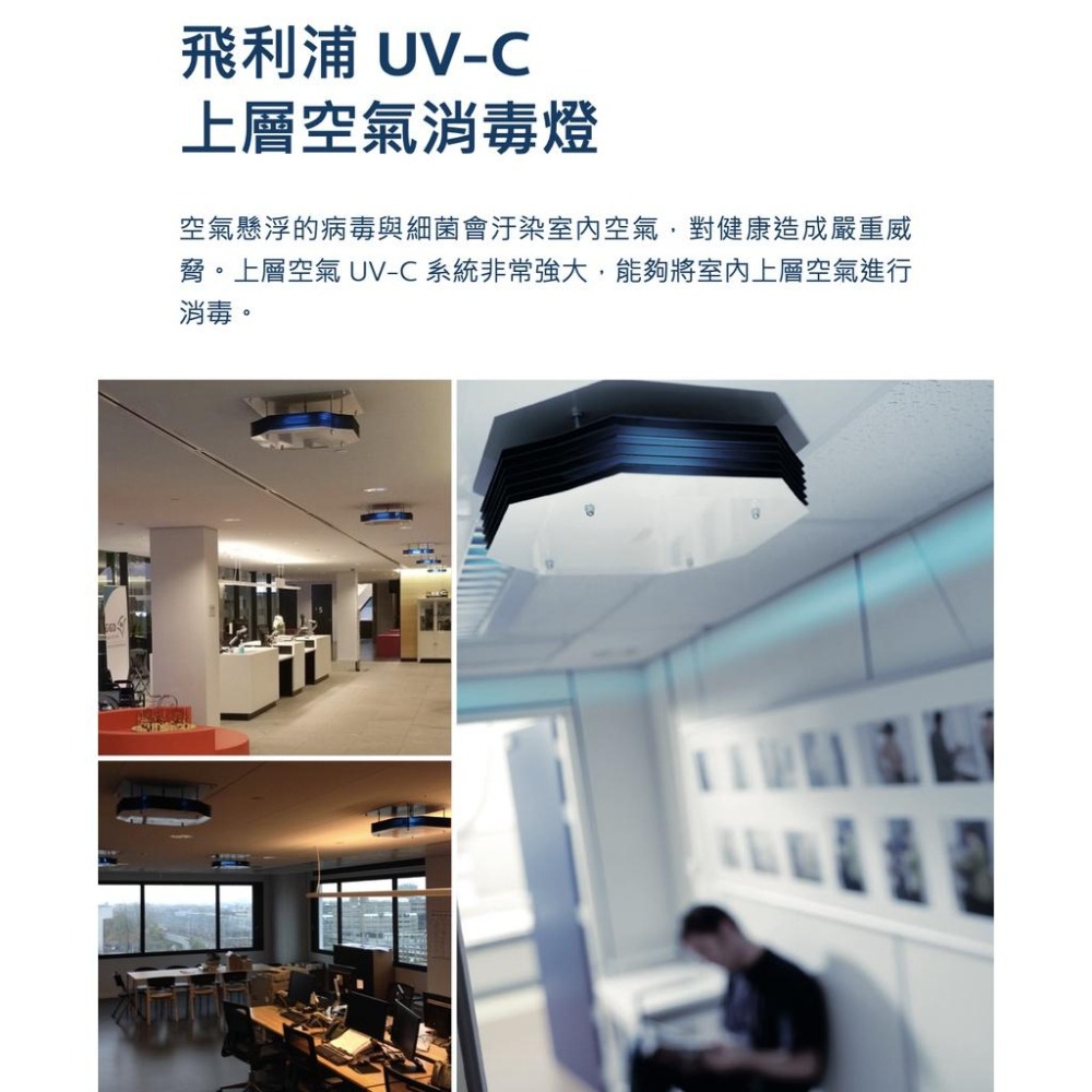 『燈后』現貨 附發票 促銷售價含安裝及規劃 飛利浦吸頂式 UV-C 消毒燈 SM345C 紫外線殺菌燈-細節圖3