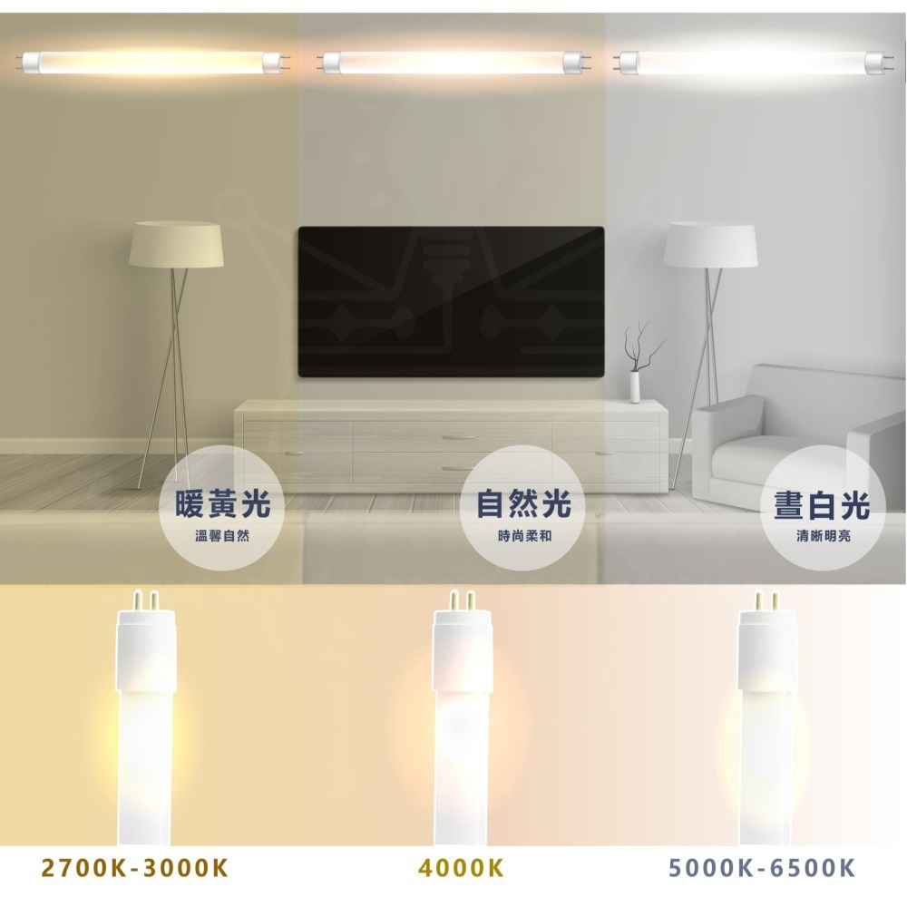 [ T5 燈管 ]1尺(可超商) 2尺 3尺 4尺(僅宅配) 三種色溫 快速安裝 細燈管 CNS認證-細節圖2