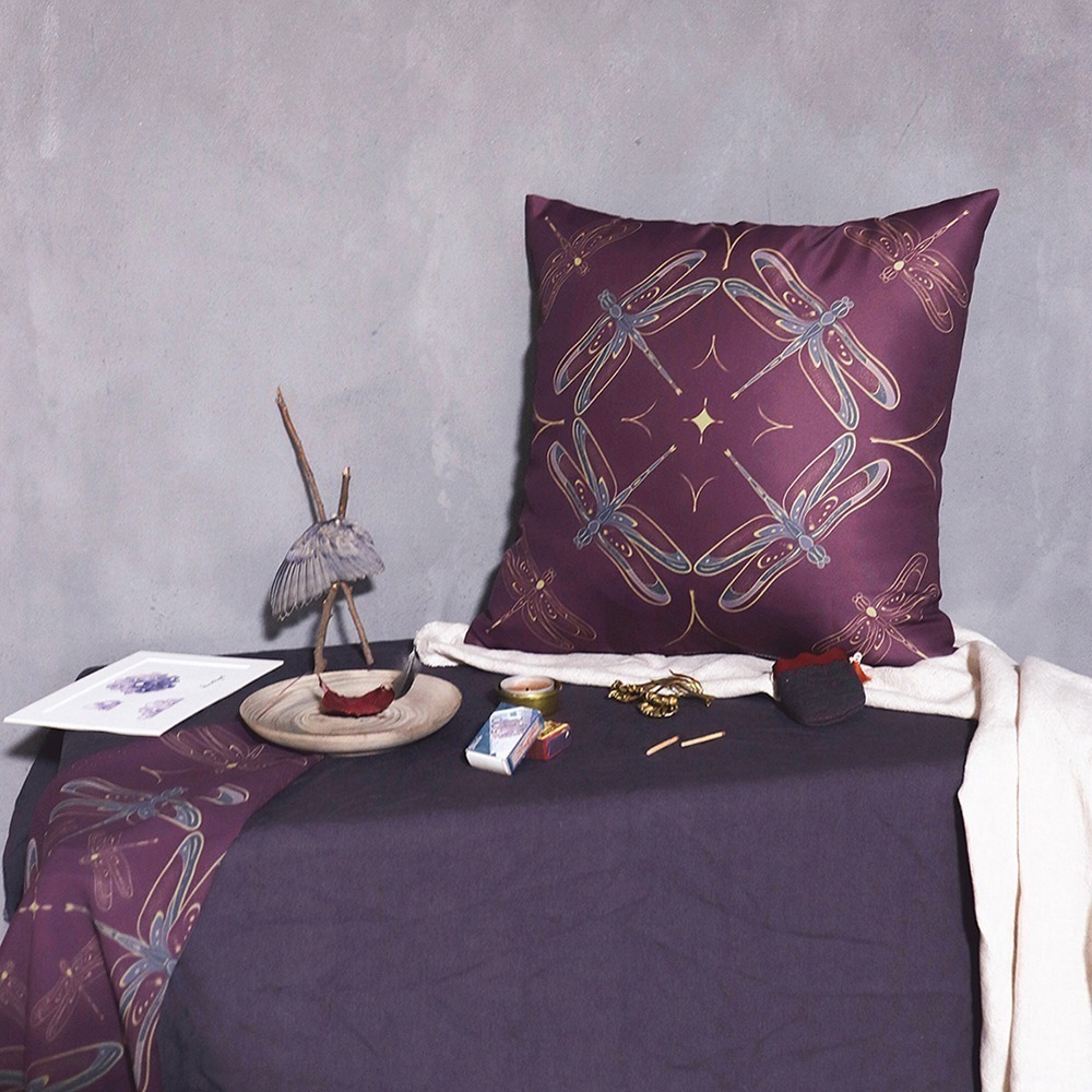 奇幻標本室系列 - 昆蟲抱枕套 (蜻蜓款)-細節圖2