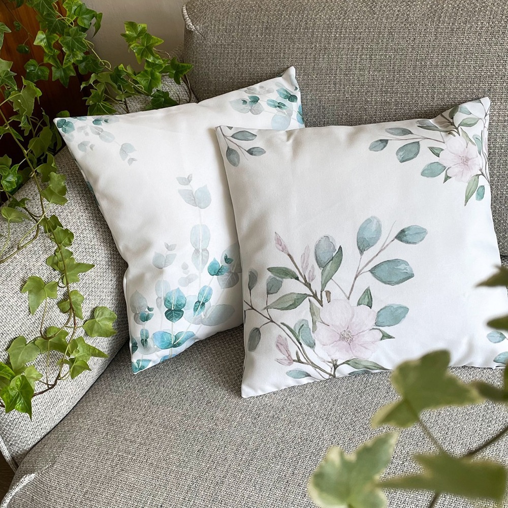 漫步植物園系列 - 花草抱枕套 (尤加利款 / 小花束款)-細節圖2