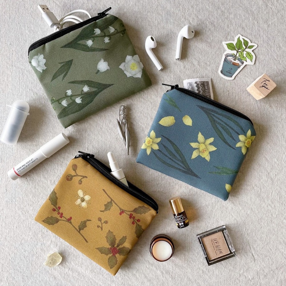 漫步植物園系列 - 花卉零錢包(水仙款)-細節圖2