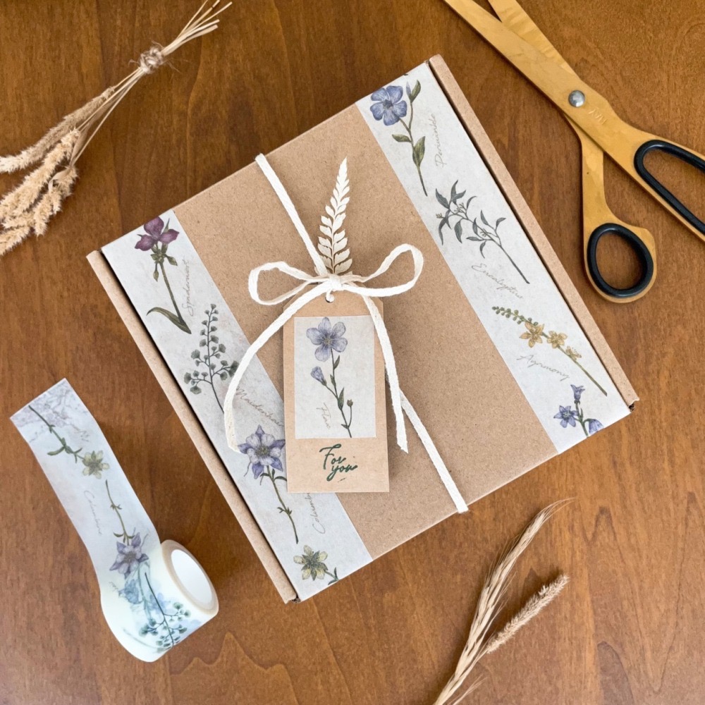 漫步植物園系列 - 魔藥花草紙膠帶(寬3cmx長5m)-細節圖2